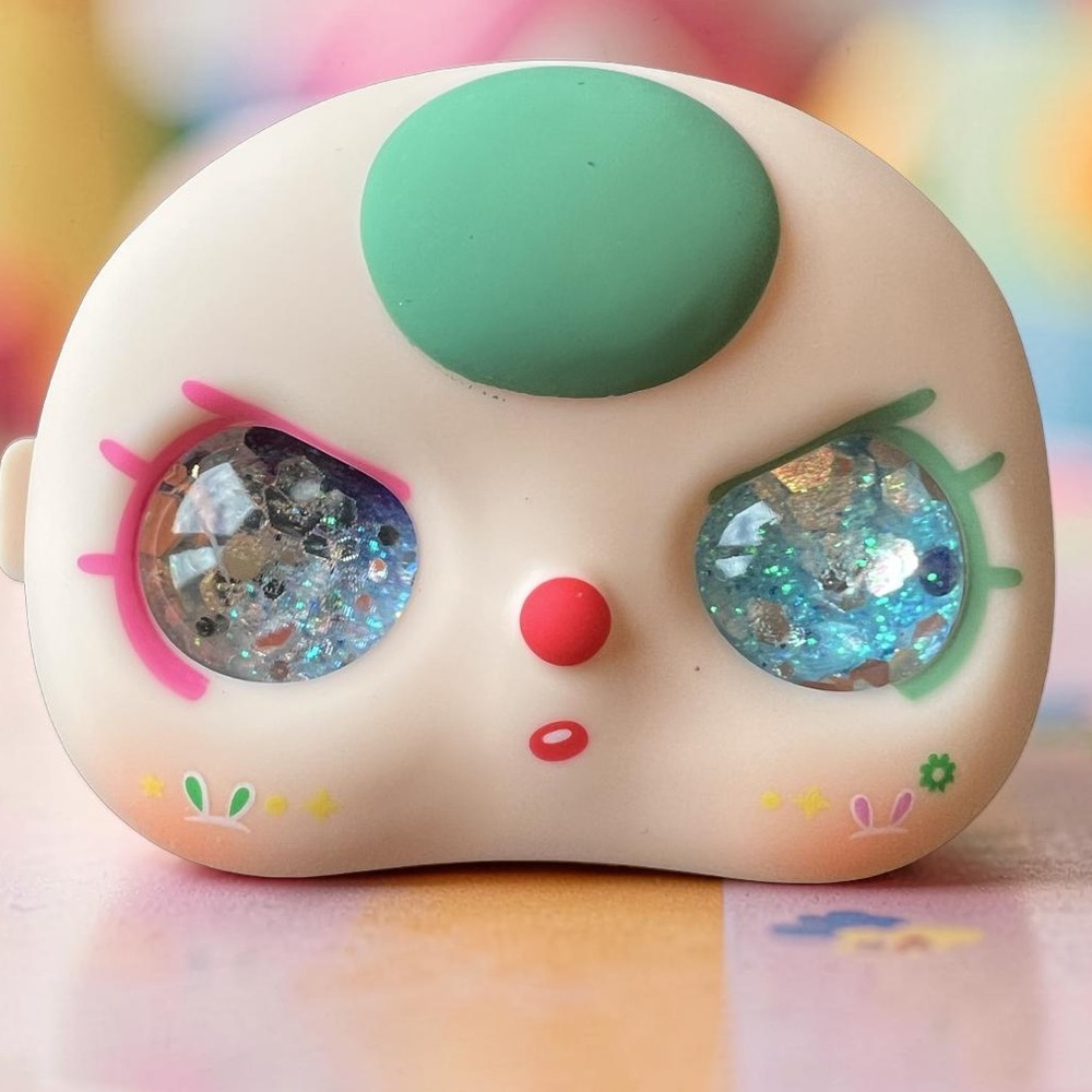 Baby Three Green Hair with Glittery Baby Blue Eyes - BB3